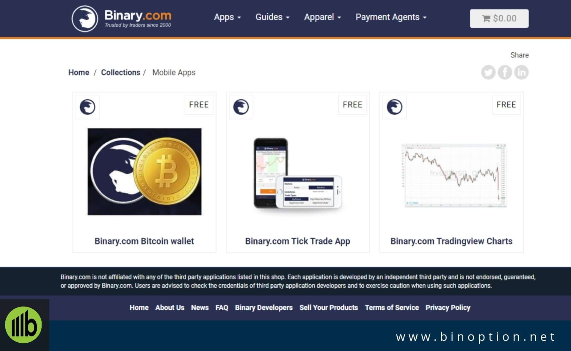 Binary.Com Shop - Binoption
