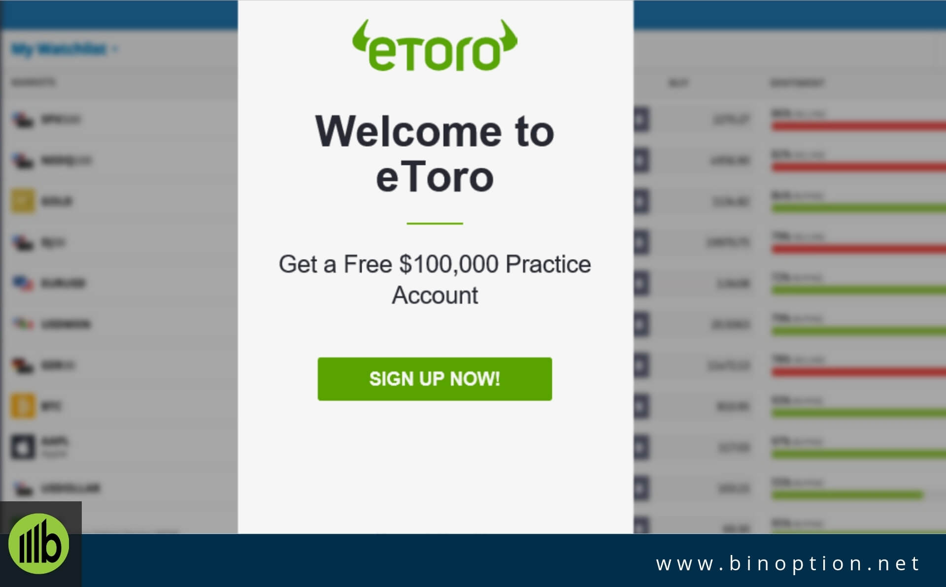 eToro Demo Account - Binoption