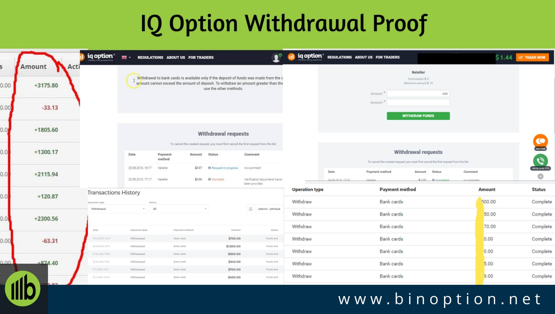IQ Option Withdrawal Proof - Binoption