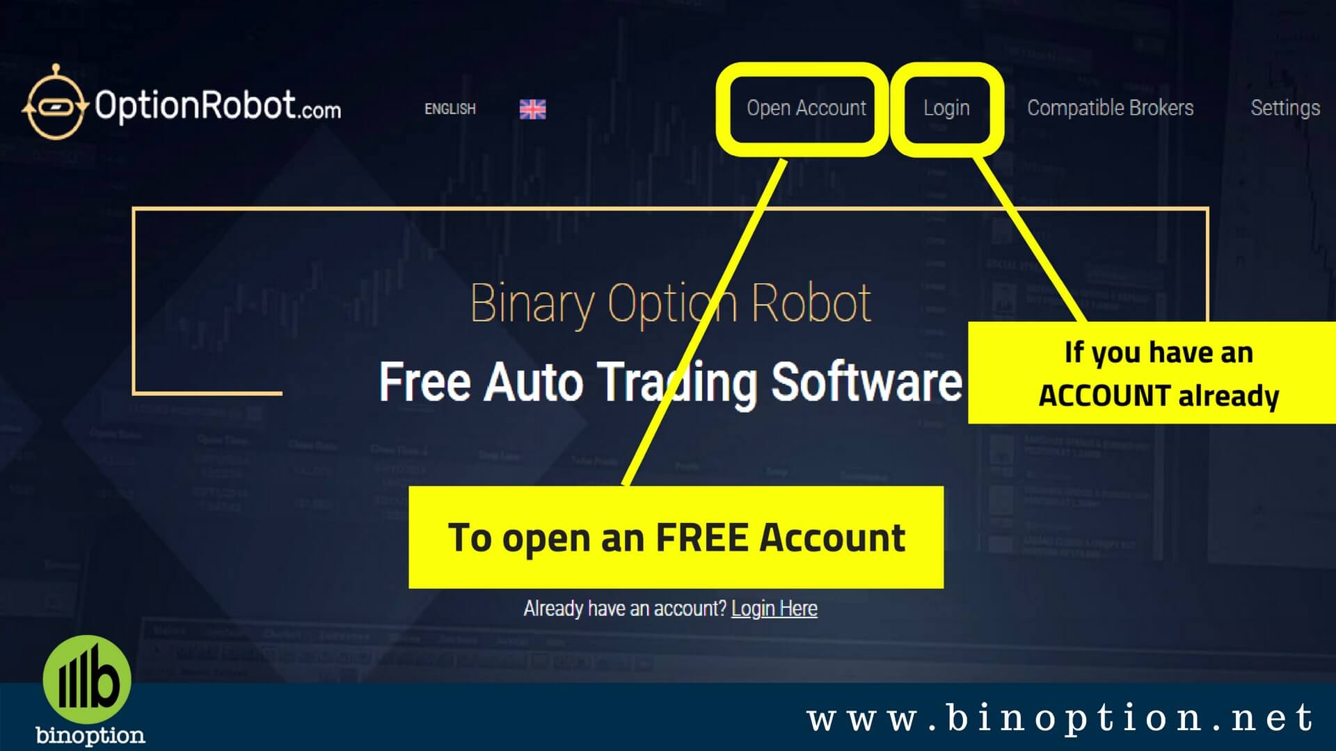 Option Robot Login SignUp Process Step 2 - Binoption