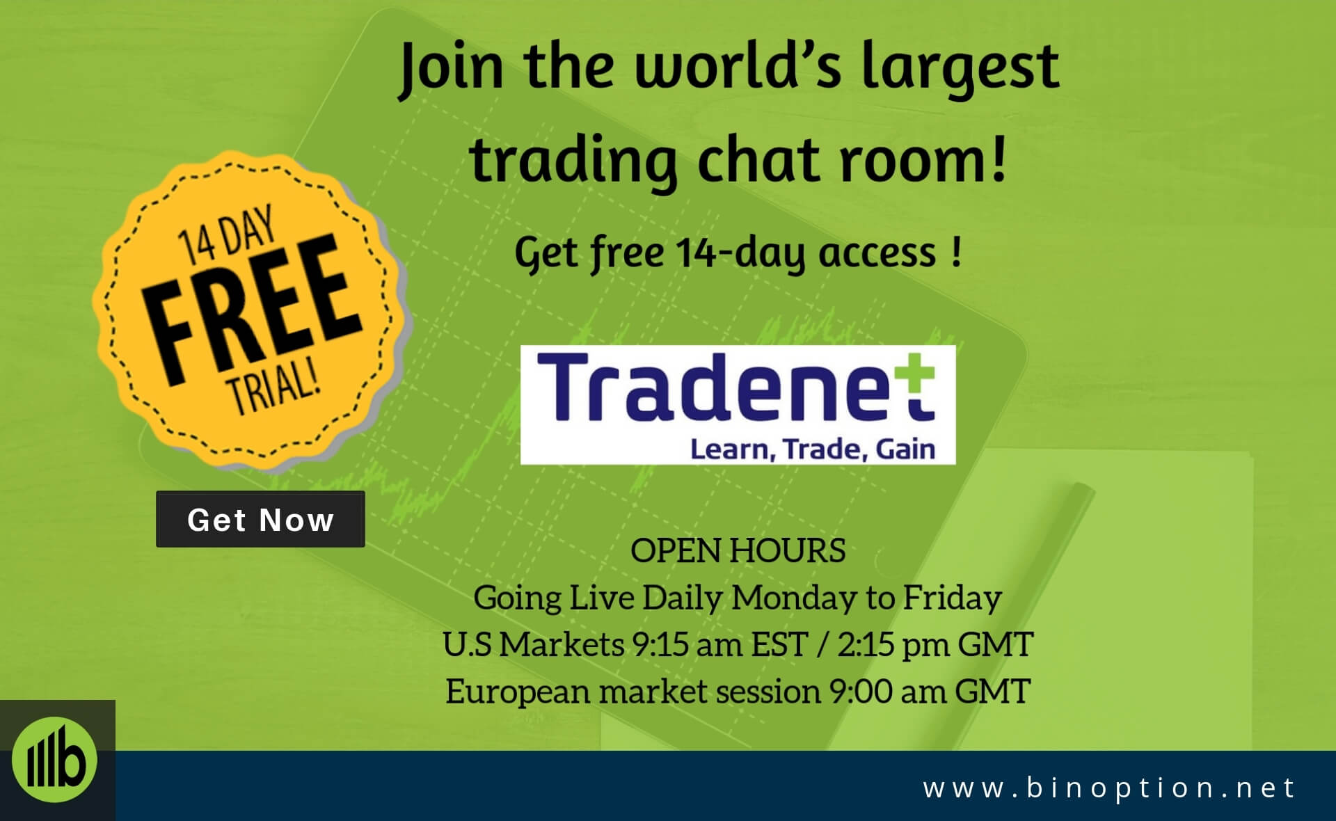 Tradenet 14 Days Free Trial - Binoption