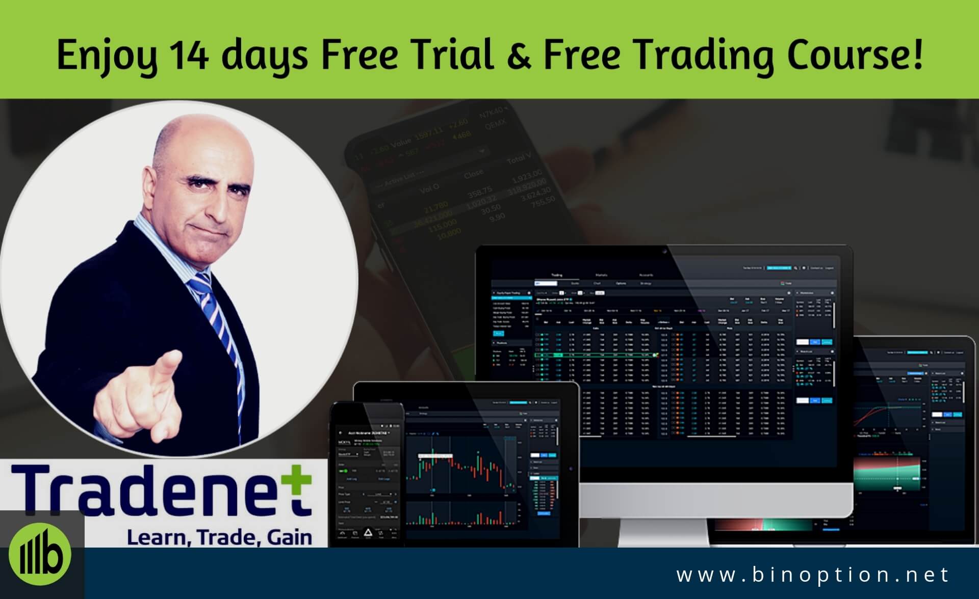 Tradenet Free Course 14 Days Free Trial - Binoption