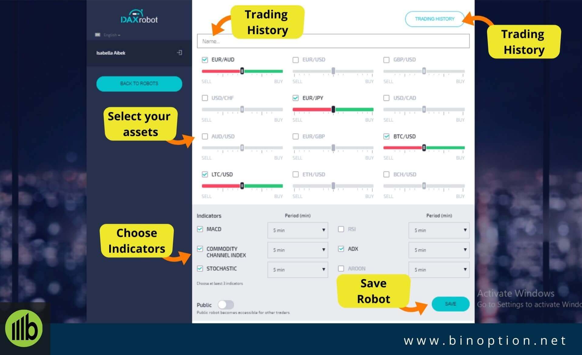 How To Create A Bot-Binoption